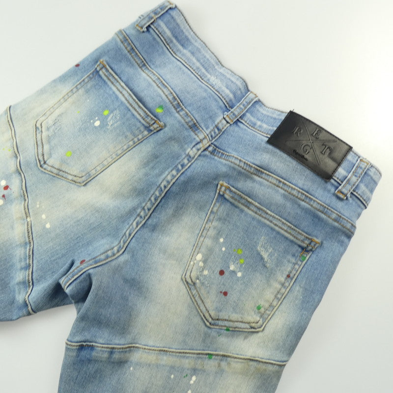 【中古】Retro Engine | レトロエンジン C Paint Denim L デニムパンツ 301601230250002 ライトブルー サイズ:M