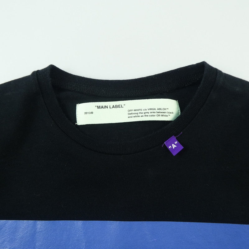 【中古】OFF-WHITE | オフホワイト Diag Bernini L/S Tee 長袖Tシャツ OMAB001F18185011 2018A/W 国内正規品 ブラック サイズ:XS