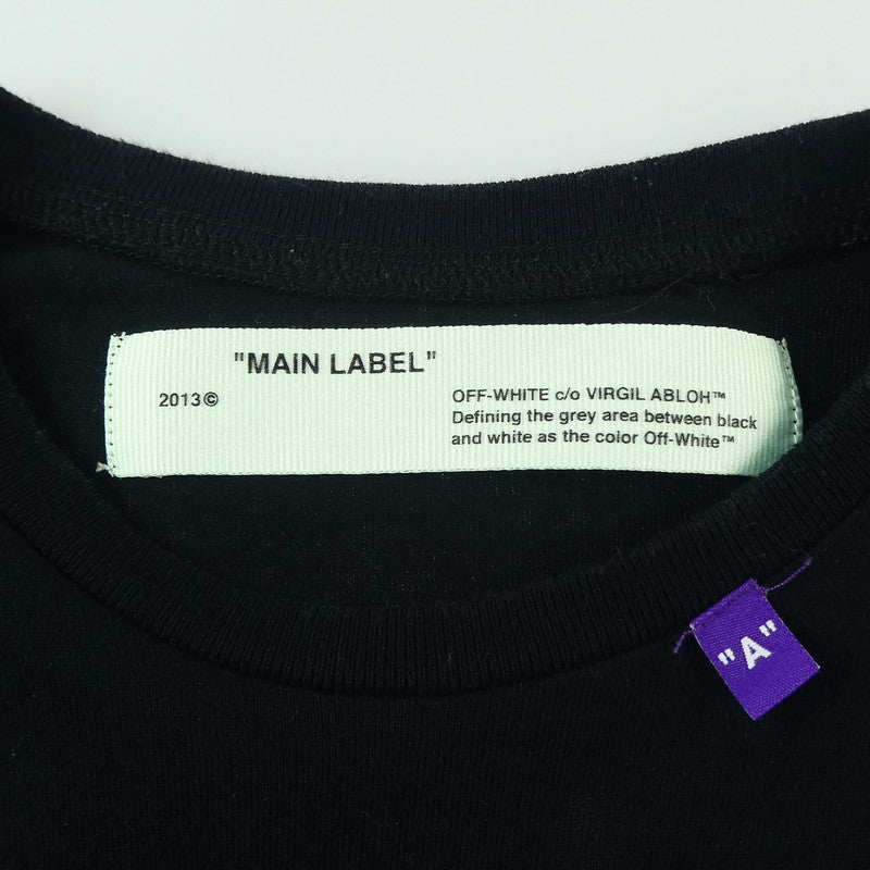 【中古】OFF-WHITE | オフホワイト Diag Bernini L/S Tee 長袖Tシャツ OMAB001F18185011 2018A/W 国内正規品 ブラック サイズ:XS