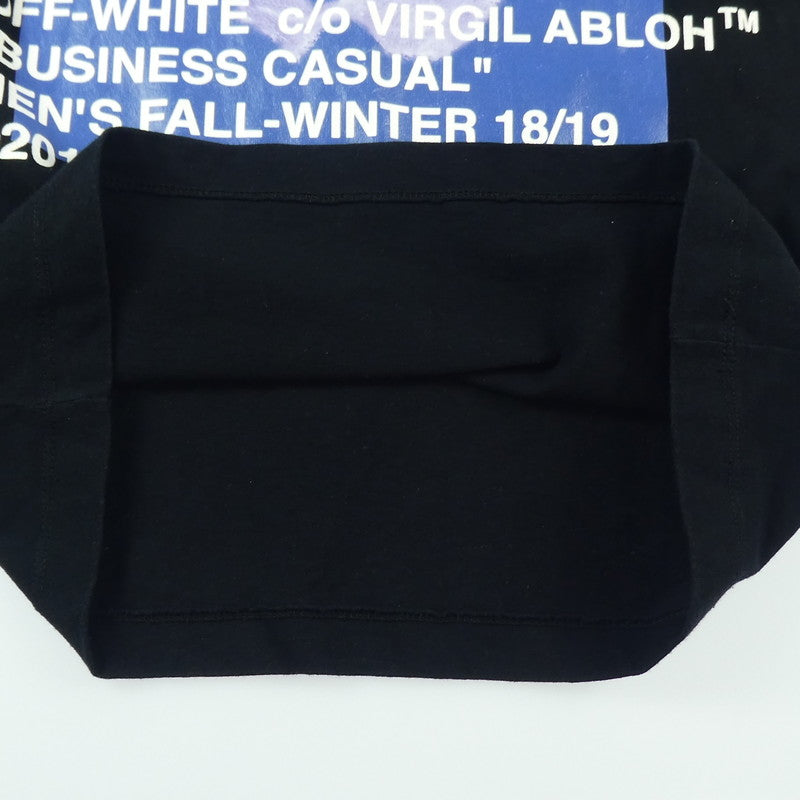 【中古】OFF-WHITE | オフホワイト Diag Bernini L/S Tee 長袖Tシャツ OMAB001F18185011 2018A/W 国内正規品 ブラック サイズ:XS