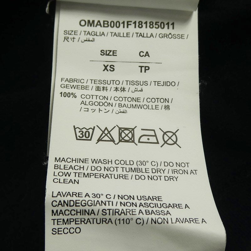 【中古】OFF-WHITE | オフホワイト Diag Bernini L/S Tee 長袖Tシャツ OMAB001F18185011 2018A/W 国内正規品 ブラック サイズ:XS