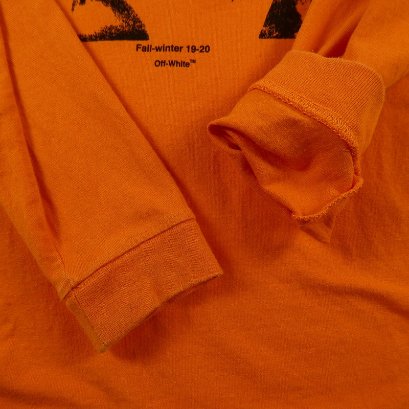 【中古】OFF-WHITE | オフホワイト SCAFFOLDING L/S Tee 長袖Tシャツ OMAB032F19185007 2019A/W 並行品 オレンジ サイズ:XS
