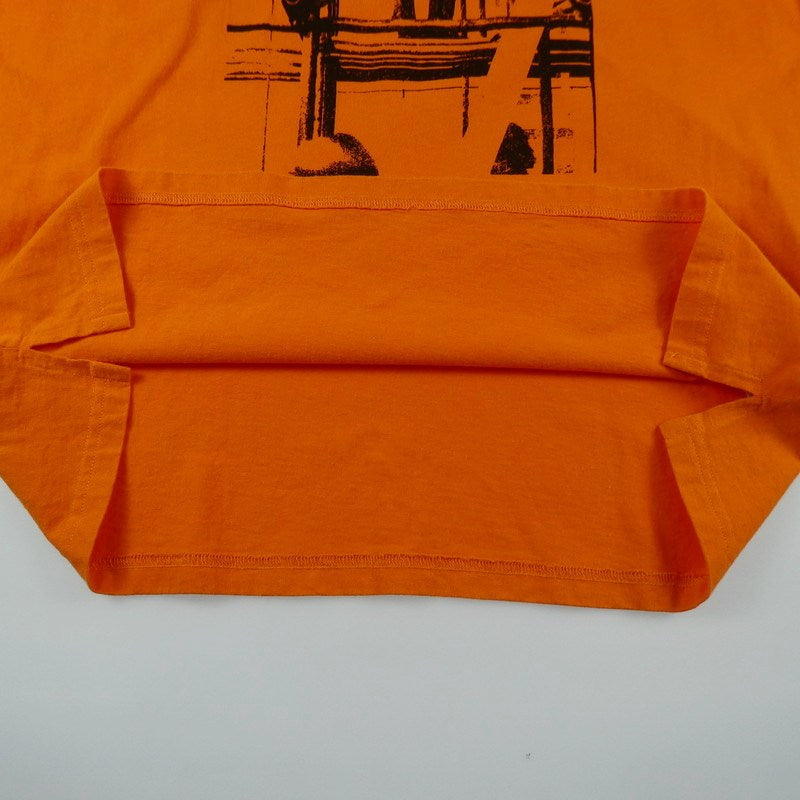 【中古】OFF-WHITE | オフホワイト SCAFFOLDING L/S Tee 長袖Tシャツ OMAB032F19185007 2019A/W 並行品 オレンジ サイズ:XS