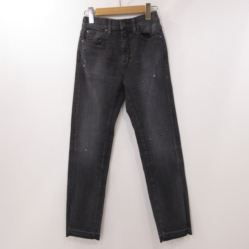 【中古】BIG JOHN | ビッグジョン サイドスリット デニムパンツ MML105K ブラック サイズ:XXS