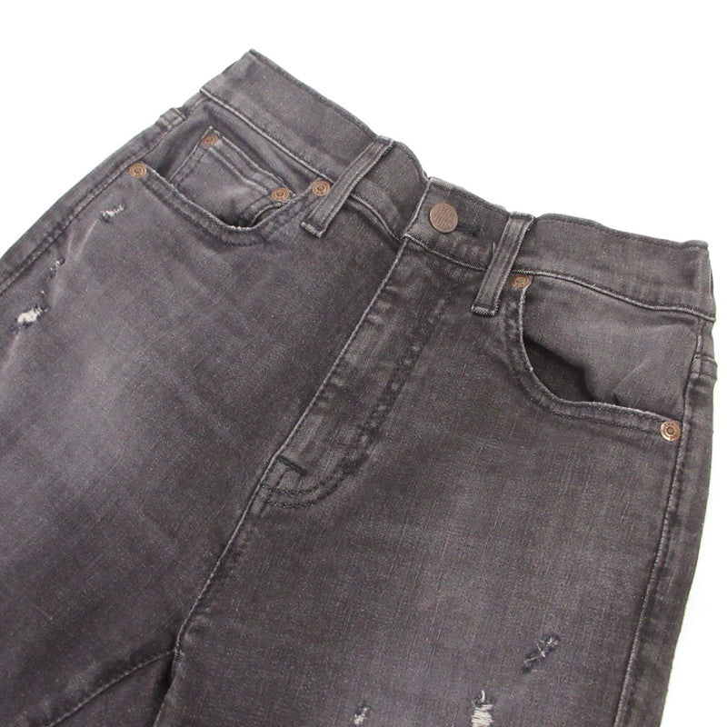 【中古】BIG JOHN | ビッグジョン サイドスリット デニムパンツ MML105K ブラック サイズ:XXS