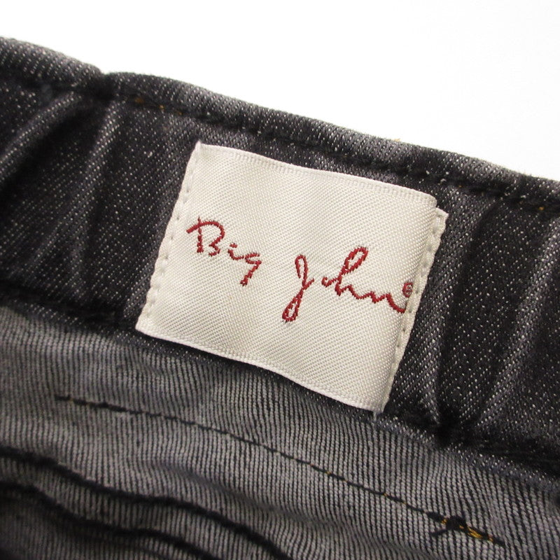 【中古】BIG JOHN | ビッグジョン サイドスリット デニムパンツ MML105K ブラック サイズ:XXS