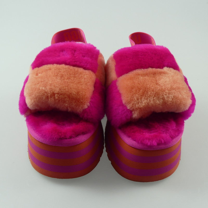 【中古】UGG | アグ DISCO CHECKER SLIDE サンダル 1113490 ピンク 24cm