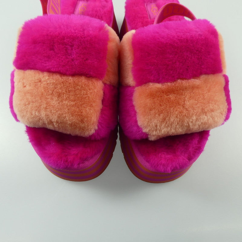 【中古】UGG | アグ DISCO CHECKER SLIDE サンダル 1113490 ピンク 24cm