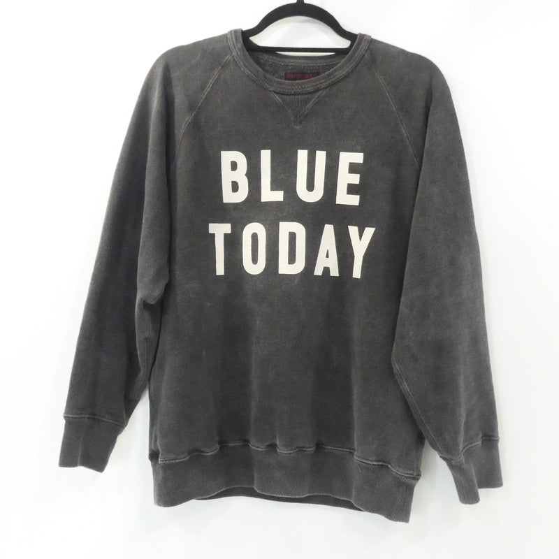 【中古】BLUE BLUE | ブルーブルー BLUE TODAY Vintage Wash Neck Sweat スウェット 1009727 チャコールグレー サイズ:2