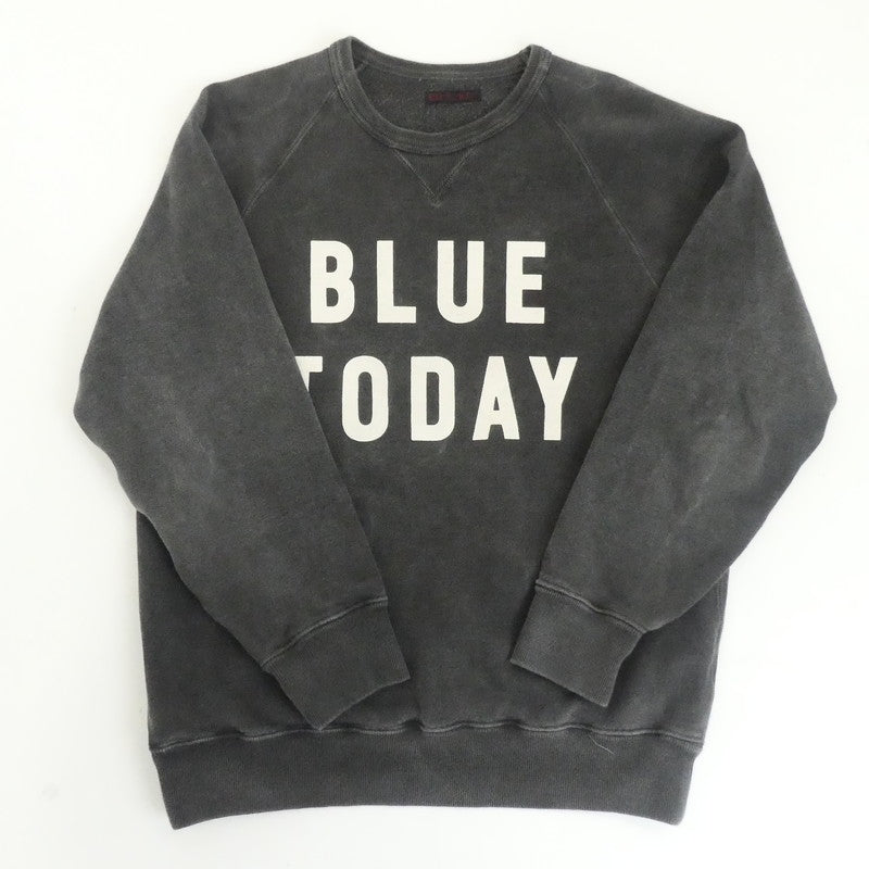 【中古】BLUE BLUE | ブルーブルー BLUE TODAY Vintage Wash Neck Sweat スウェット 1009727 チャコールグレー サイズ:2