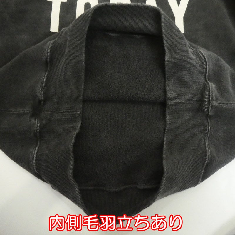 【中古】BLUE BLUE | ブルーブルー BLUE TODAY Vintage Wash Neck Sweat スウェット 1009727 チャコールグレー サイズ:2
