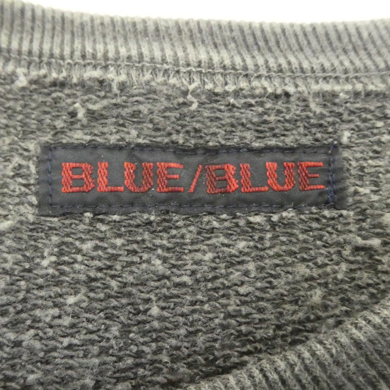 【中古】BLUE BLUE | ブルーブルー BLUE TODAY Vintage Wash Neck Sweat スウェット 1009727 チャコールグレー サイズ:2