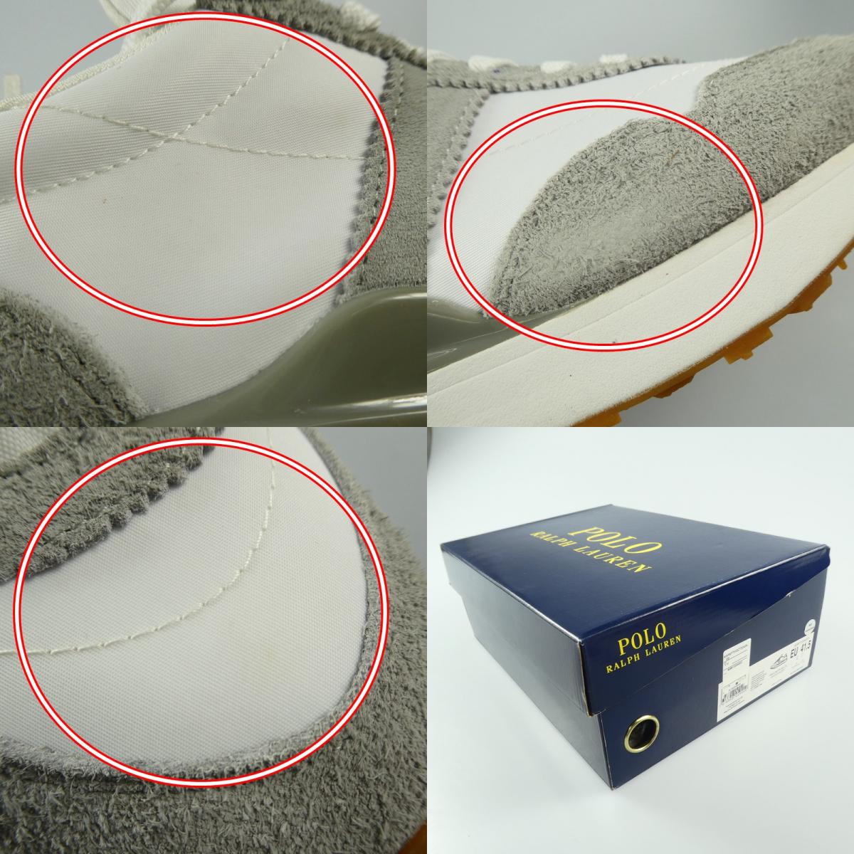 【中古】POLO RALPH LAUREN | ポロ・ラルフローレン Train 89 スエードパネルド スニーカー MAPSFTW0CT20434100 ホワイト 27cm