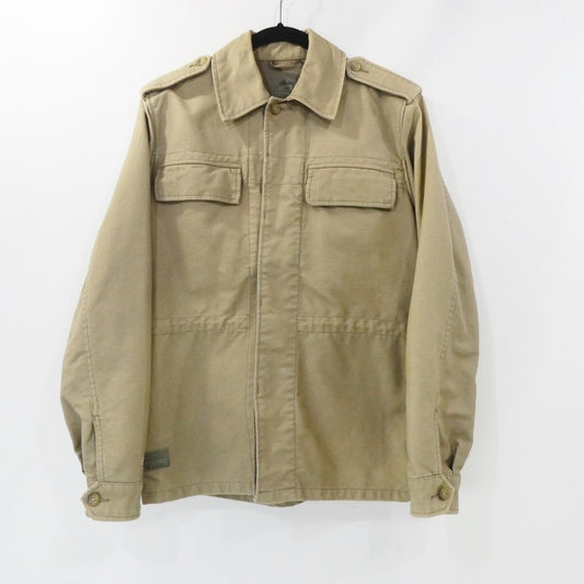 【中古】STUSSY | ステューシー MIL SPEC TRIBE WORLDWIDE RESPECT ミリタリージャケット ベージュ サイズ:S
