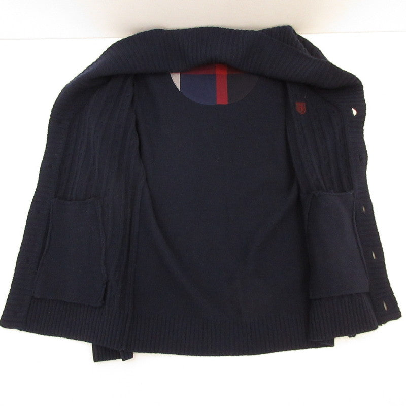 【中古】BLACK LABEL CRESTBRIDGE | ブラックレーベルクレストブリッジ ショールカラー カーディガン 51N43-442-28 ネイビー サイズ:M