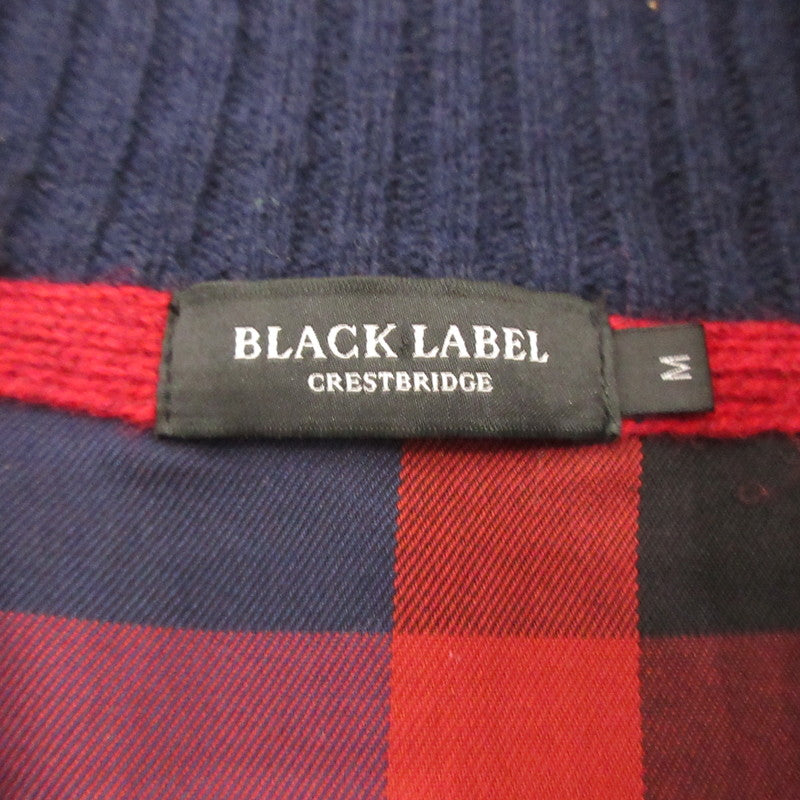【中古】BLACK LABEL CRESTBRIDGE | ブラックレーベルクレストブリッジ ショールカラー カーディガン 51N43-442-28 ネイビー サイズ:M