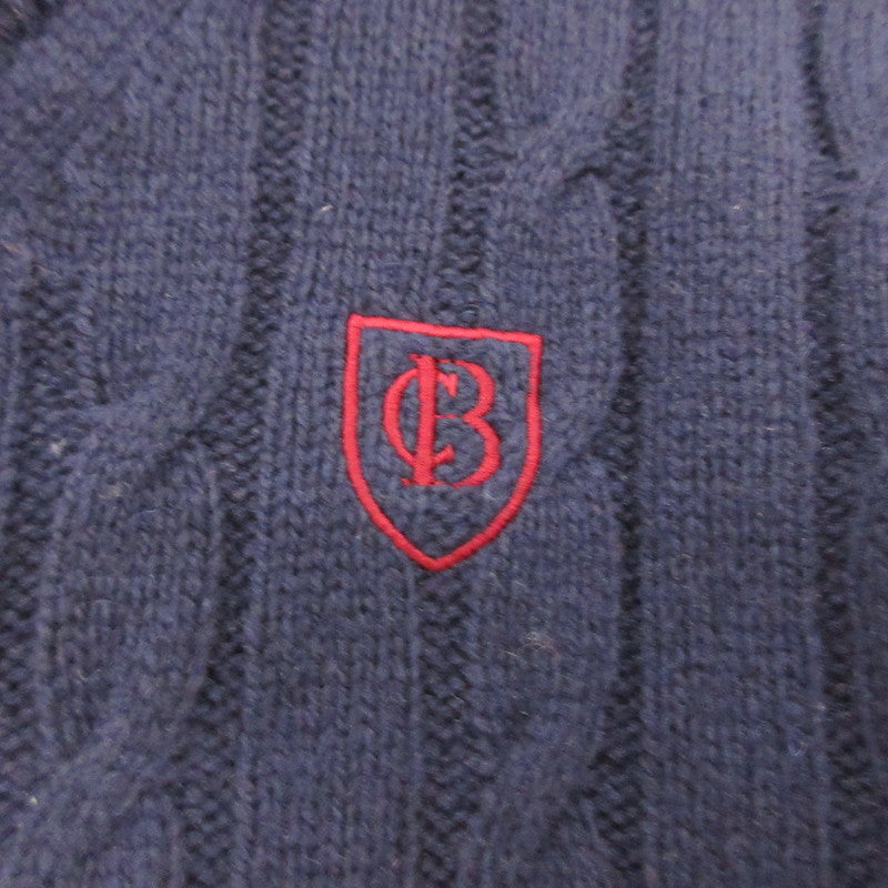 【中古】BLACK LABEL CRESTBRIDGE | ブラックレーベルクレストブリッジ ショールカラー カーディガン 51N43-442-28 ネイビー サイズ:M
