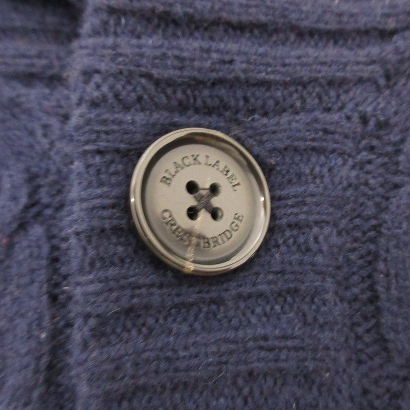【中古】BLACK LABEL CRESTBRIDGE | ブラックレーベルクレストブリッジ ショールカラー カーディガン 51N43-442-28 ネイビー サイズ:M