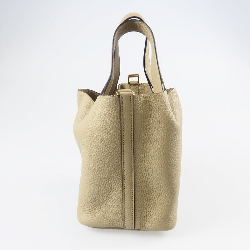 【中古】HERMES | エルメス ピコタンロックPM ハンドバッグ H056289CC8Q ベージュマルファ