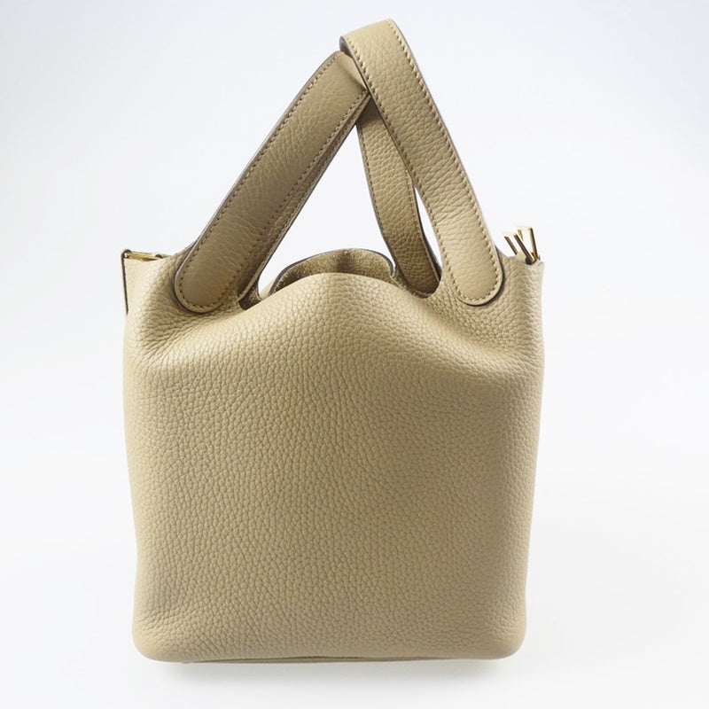 【中古】HERMES | エルメス ピコタンロックPM ハンドバッグ H056289CC8Q ベージュマルファ