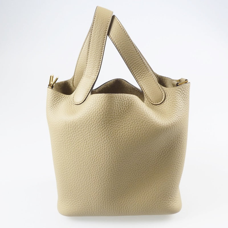 【中古】HERMES | エルメス ピコタンロックPM ハンドバッグ H056289CC8Q ベージュマルファ