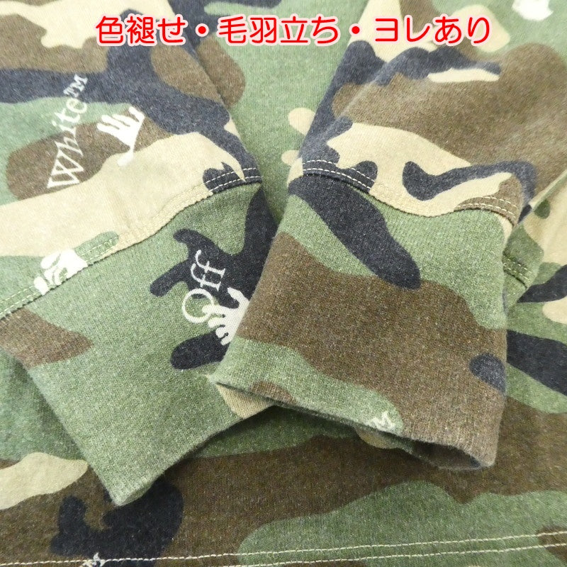 【中古】OFF-WHITE | オフホワイト 長袖Tシャツ OMAB001S21JER011 カーキ サイズ:S