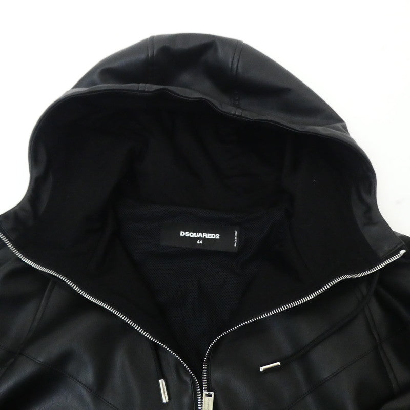 【中古】DSQUARED2 | ディースクエアード Hybrid Swag Track Suit レザー S74AM1459 ブラック サイズ:44