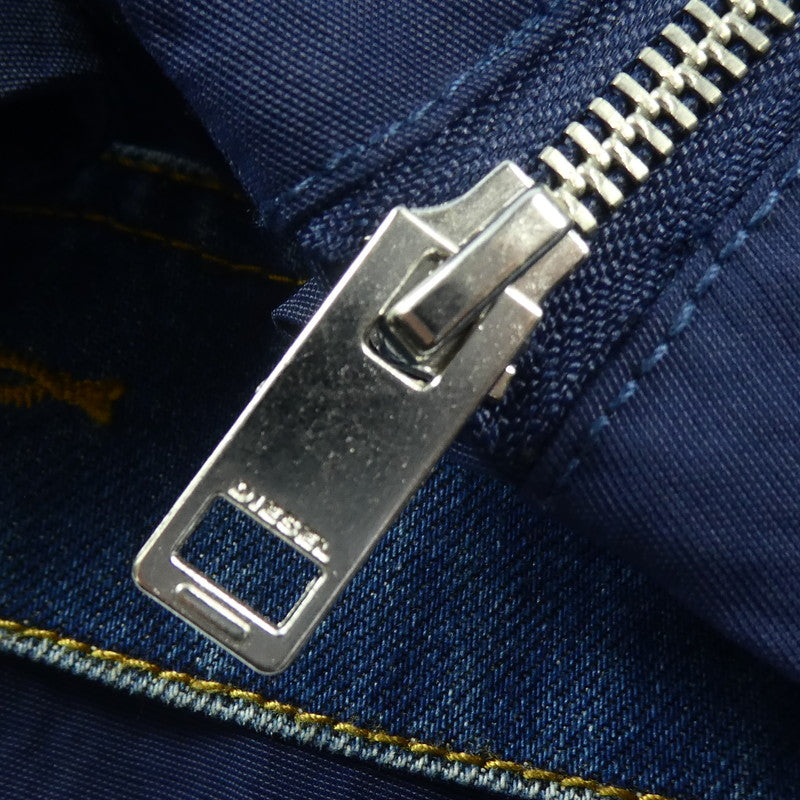 【中古】DIESEL | ディーゼル J-FONT ライダースジャケット 00SDMD 2018S/S ブルー