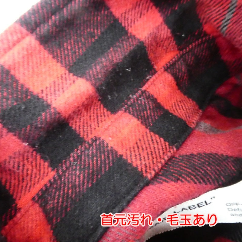 【中古】OFF-WHITE | オフホワイト BACK ARROW LAYERED LONG SLEEVE 長袖シャツ OMGA083E19E23010 レッド サイズ:XXS