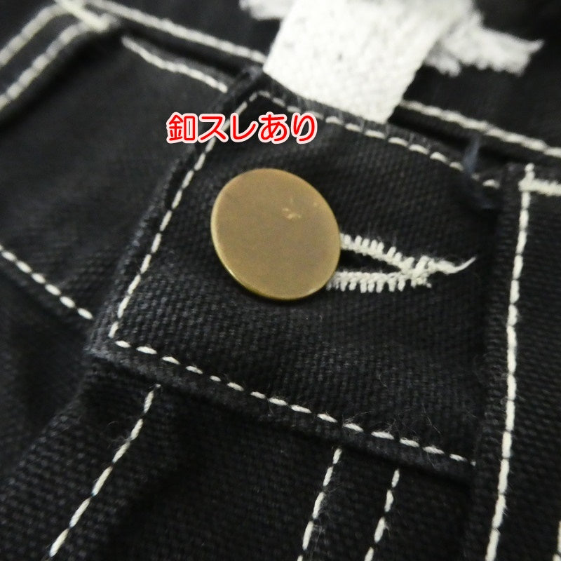 【中古】OFF-WHITE | オフホワイト リペア加工ブラックデニム デニムパンツ ブラック