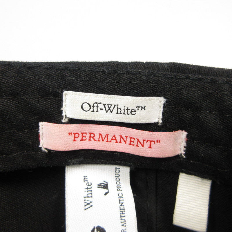 【中古】OFF-WHITE | オフホワイト OW LOGO BASEBALL CAP キャップ 並行品 ブラック