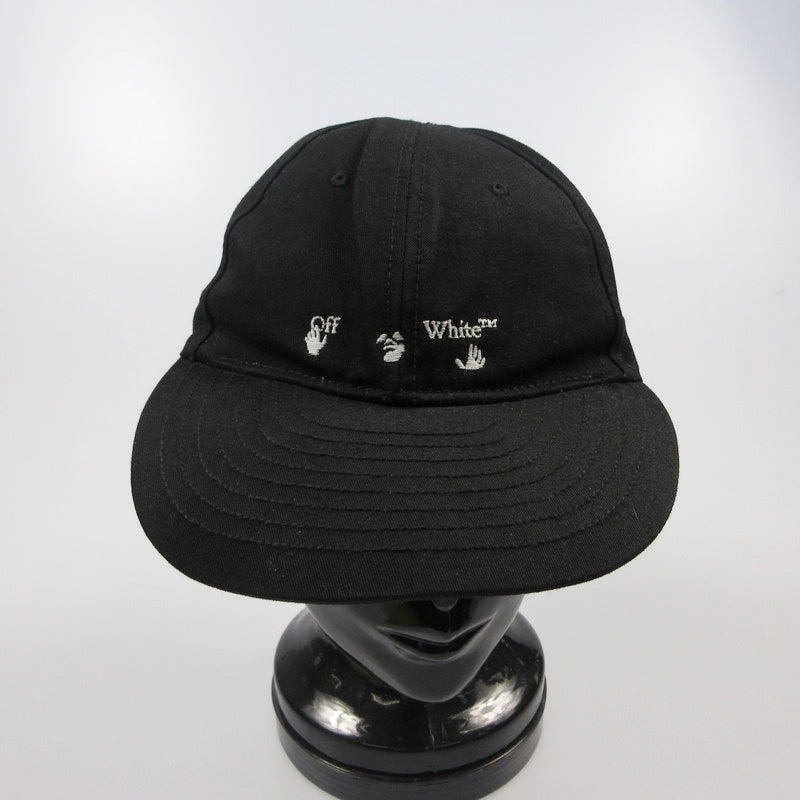 【中古】OFF-WHITE | オフホワイト OW LOGO BASEBALL CAP キャップ 並行品 ブラック