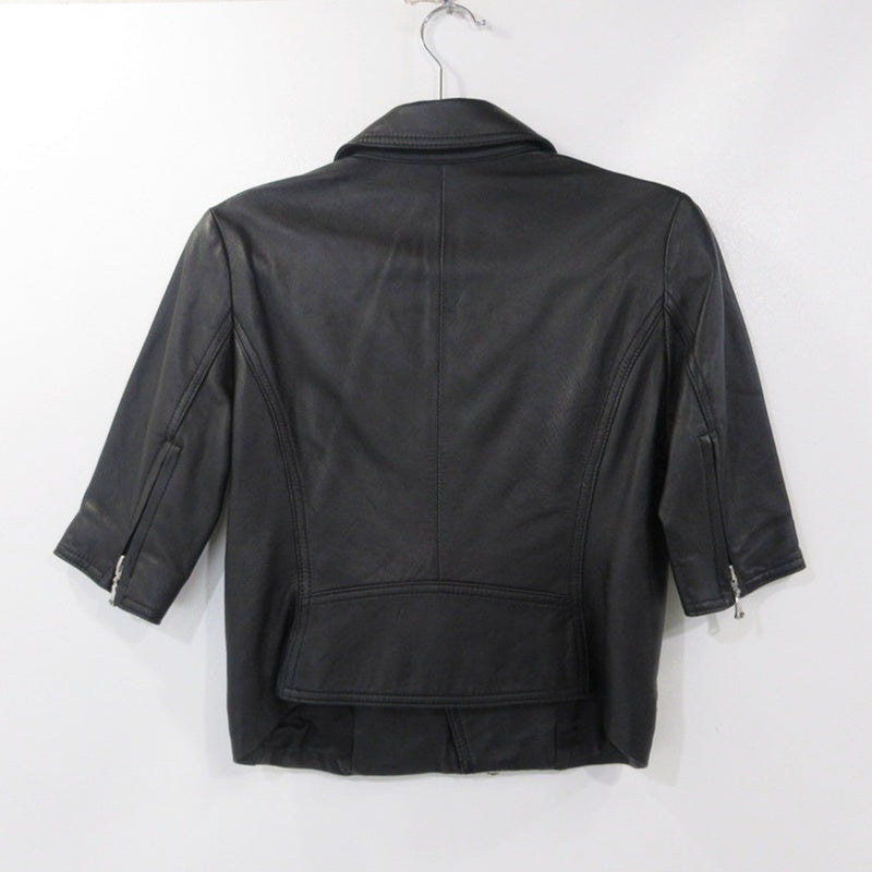 【中古】GUILD PRIME | ギルドプライム S/Sダブルレザーライダース レザー 72F76-506-09 ブラック サイズ:34