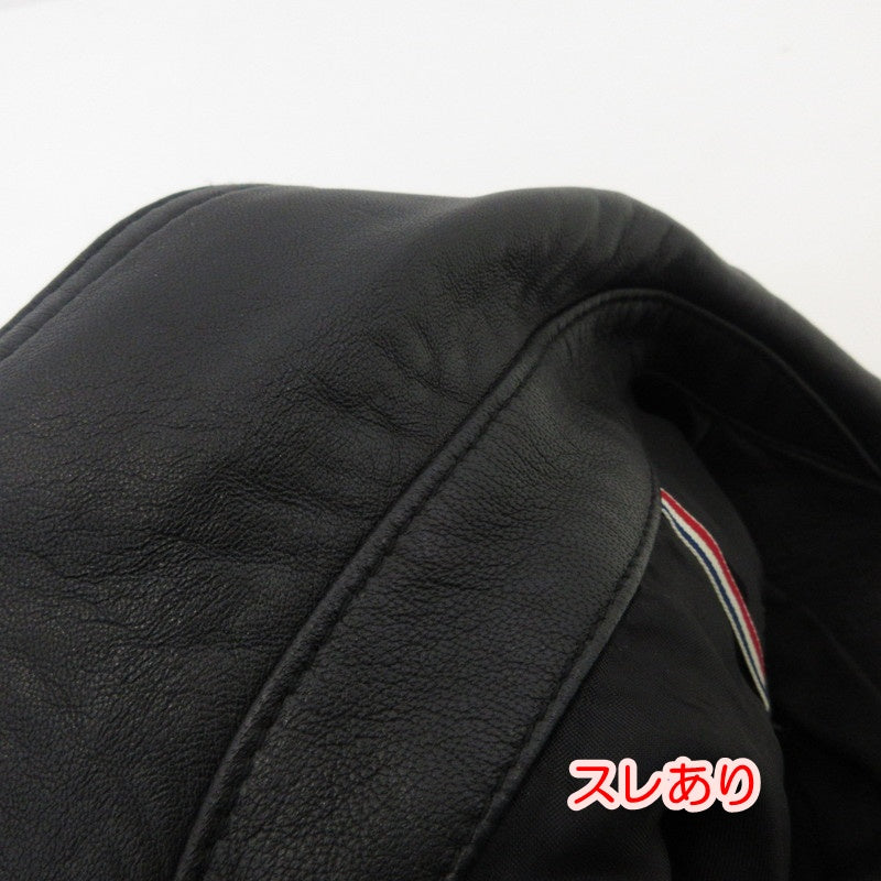 【中古】GUILD PRIME | ギルドプライム S/Sダブルレザーライダース レザー 72F76-506-09 ブラック サイズ:34