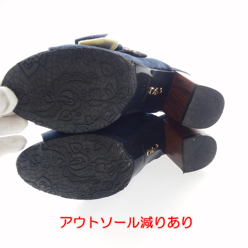 【中古】 KAGUYA 令和 パンプス E9-3397-6SOB ネイビー 22.5cm