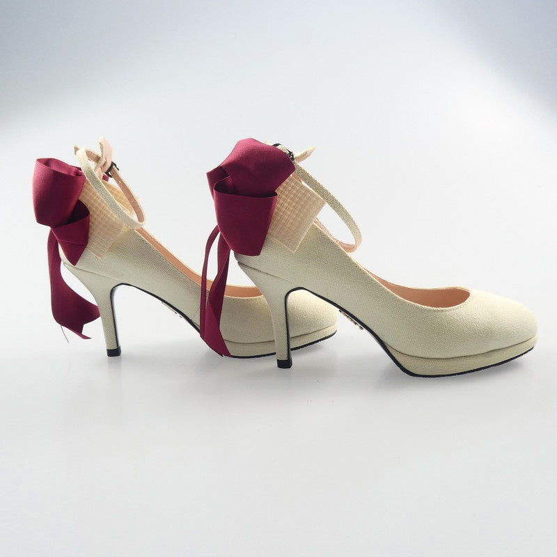【中古】 Princess Collection パンプス E9-CTPRN ベージュ 22cm