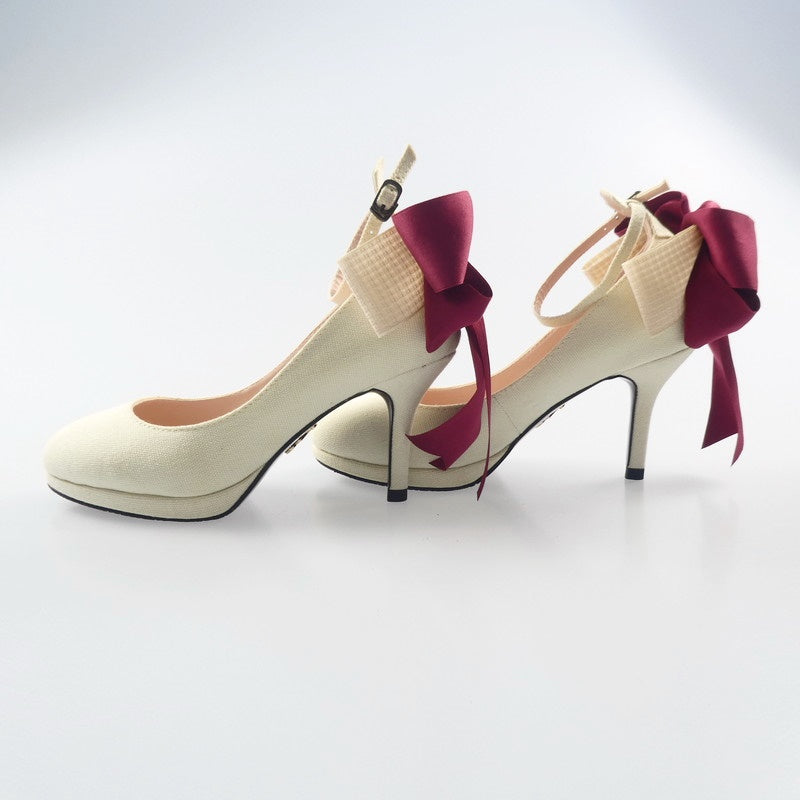 【中古】 Princess Collection パンプス E9-CTPRN ベージュ 22cm