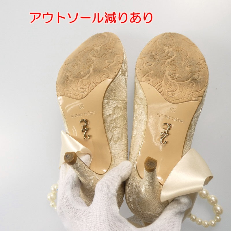 【中古】 ソシエ パンプス E8-6132-7PRS ベージュ 22cm
