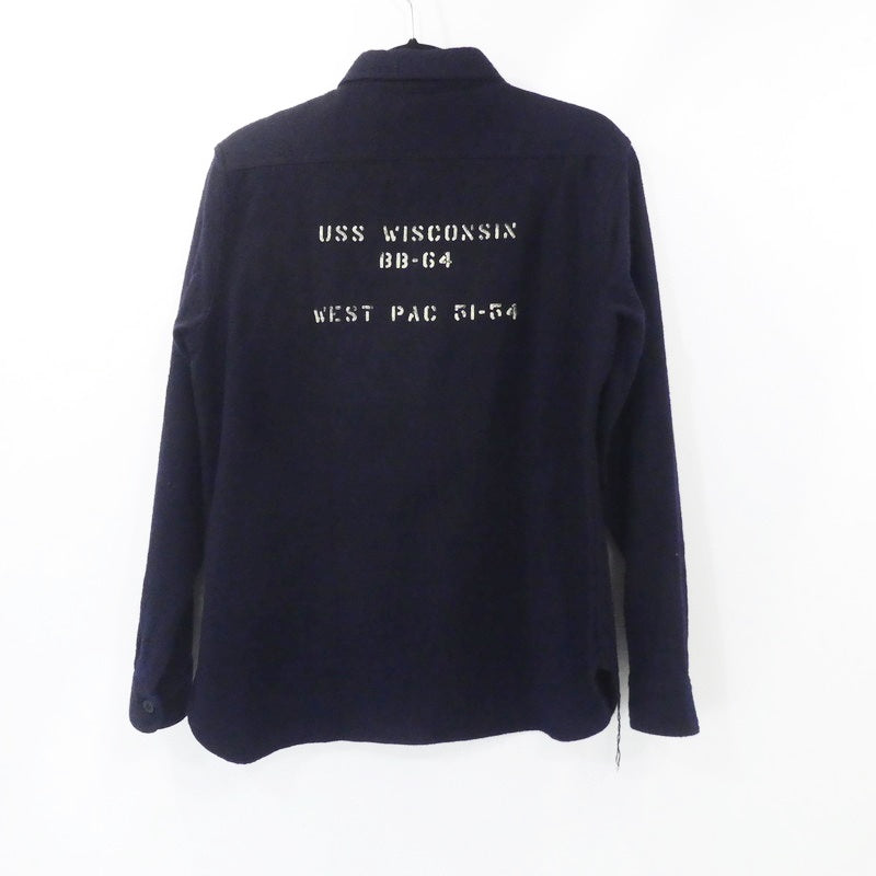 【中古】BUZZ RICKSONS | バズリクソンズ C.P.O BLUE FLANNEL SHIRTS 長袖シャツ BR27035 ネイビー サイズ:38