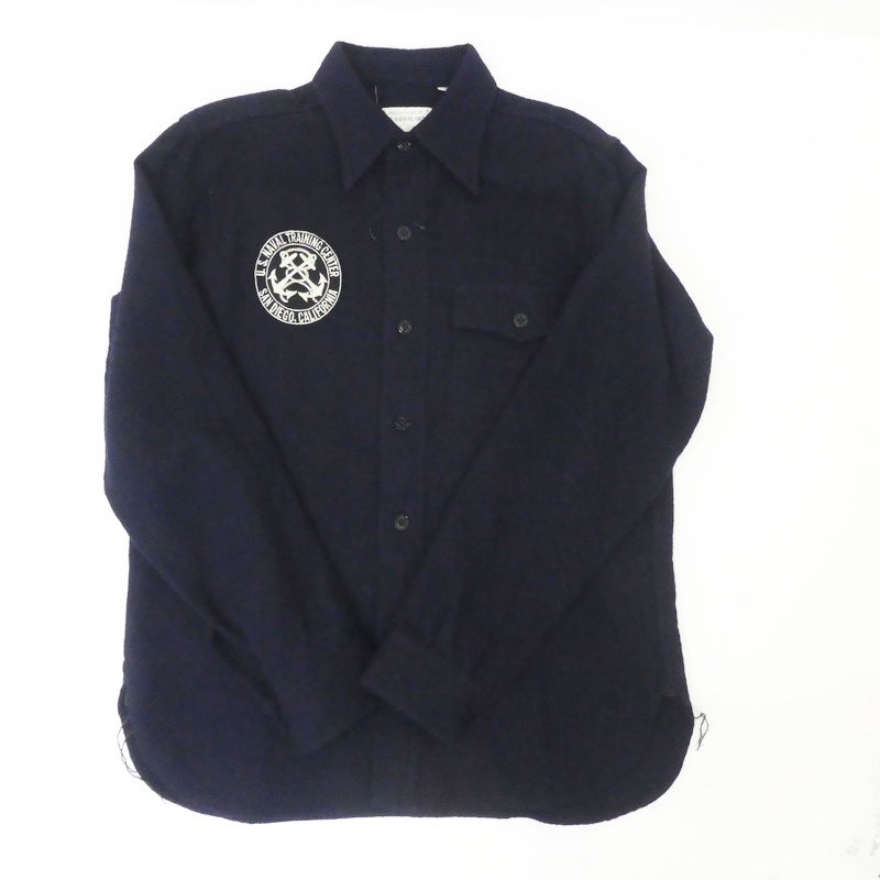 【中古】BUZZ RICKSONS | バズリクソンズ C.P.O BLUE FLANNEL SHIRTS 長袖シャツ BR27035 ネイビー サイズ:38