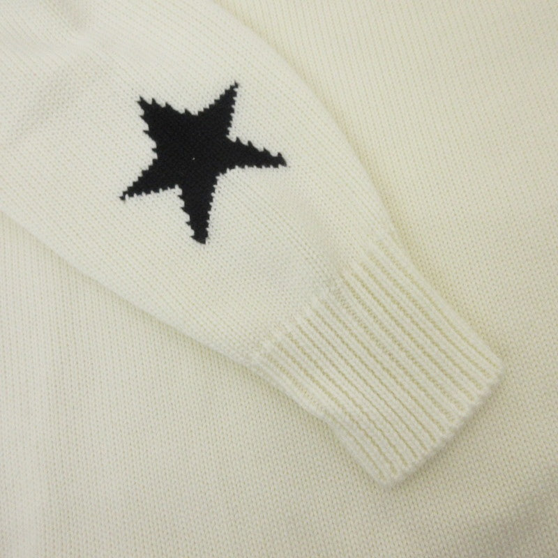 【中古】DOUBLE STANDARD CLOTHING | ダブルスタンダードクロージング レタードショルダーボタンニット セーター 0209-080-204 ホワイト サイズ:36