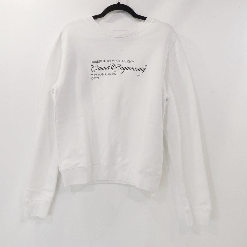 【中古】OFF-WHITE | オフホワイト SOUND ENGINEERING Sweatshirt スウェット OMBA025G21FLE001 ホワイト サイズ:S