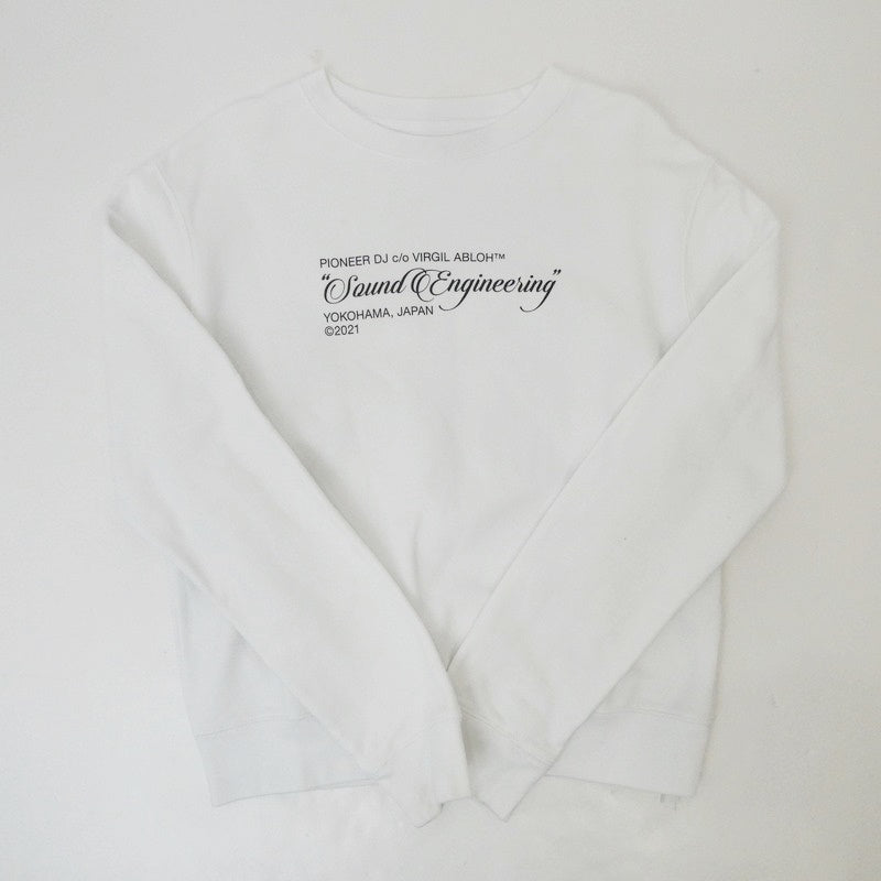 【中古】OFF-WHITE | オフホワイト SOUND ENGINEERING Sweatshirt スウェット OMBA025G21FLE001 ホワイト サイズ:S
