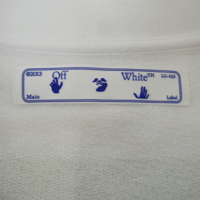 【中古】OFF-WHITE | オフホワイト SOUND ENGINEERING Sweatshirt スウェット OMBA025G21FLE001 ホワイト サイズ:S