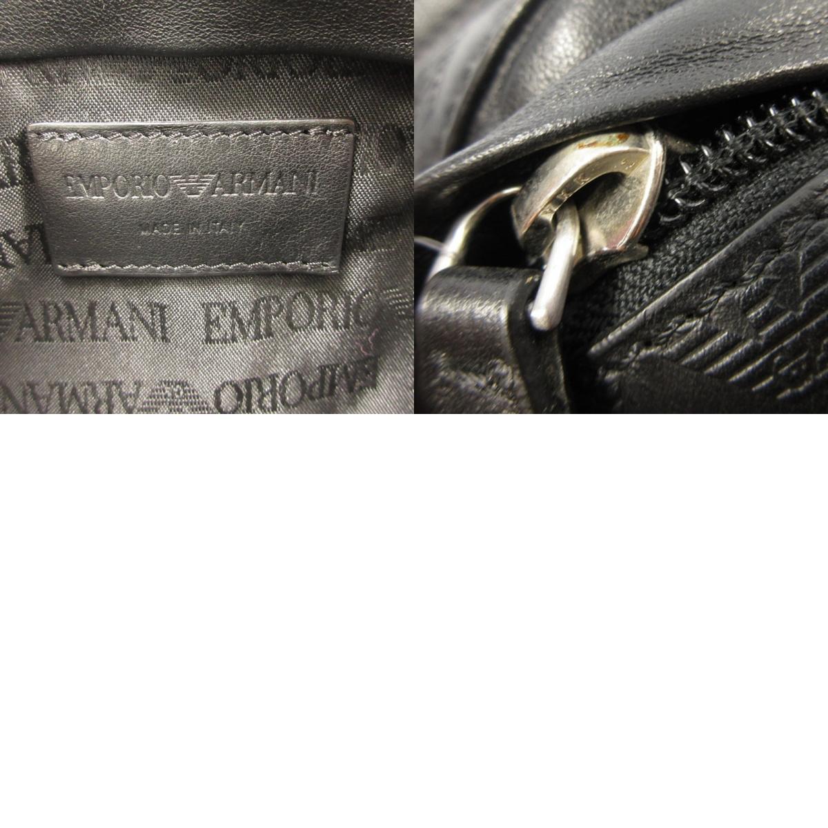 【中古】Emporio Armani | エンポリオ・アルマーニ イーグル総柄 ウエストバッグ YEMD52 ブラック