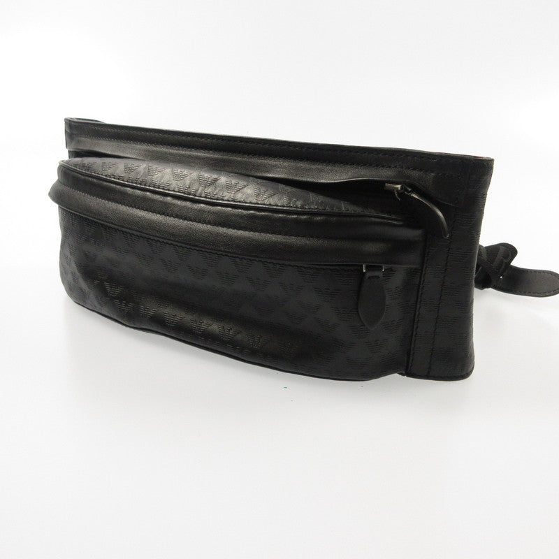 【中古】Emporio Armani | エンポリオ・アルマーニ イーグル総柄 ウエストバッグ YEMD52 ブラック