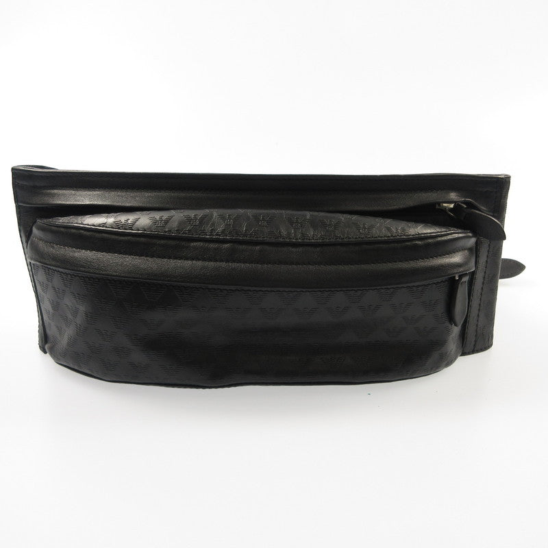 【中古】Emporio Armani | エンポリオ・アルマーニ イーグル総柄 ウエストバッグ YEMD52 ブラック