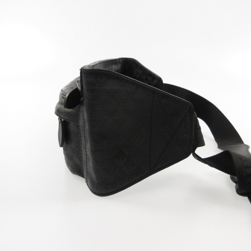 【中古】Emporio Armani | エンポリオ・アルマーニ イーグル総柄 ウエストバッグ YEMD52 ブラック