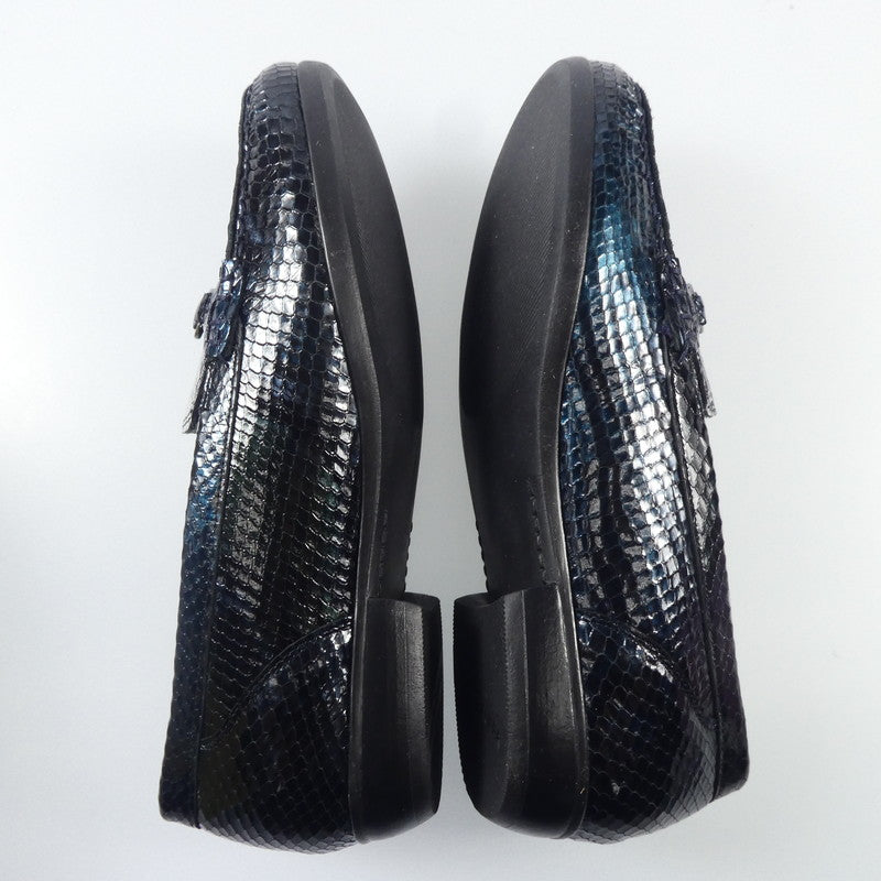 【中古】 TAGO SCHWARZ ローファー 437505 ネイビー 24cm