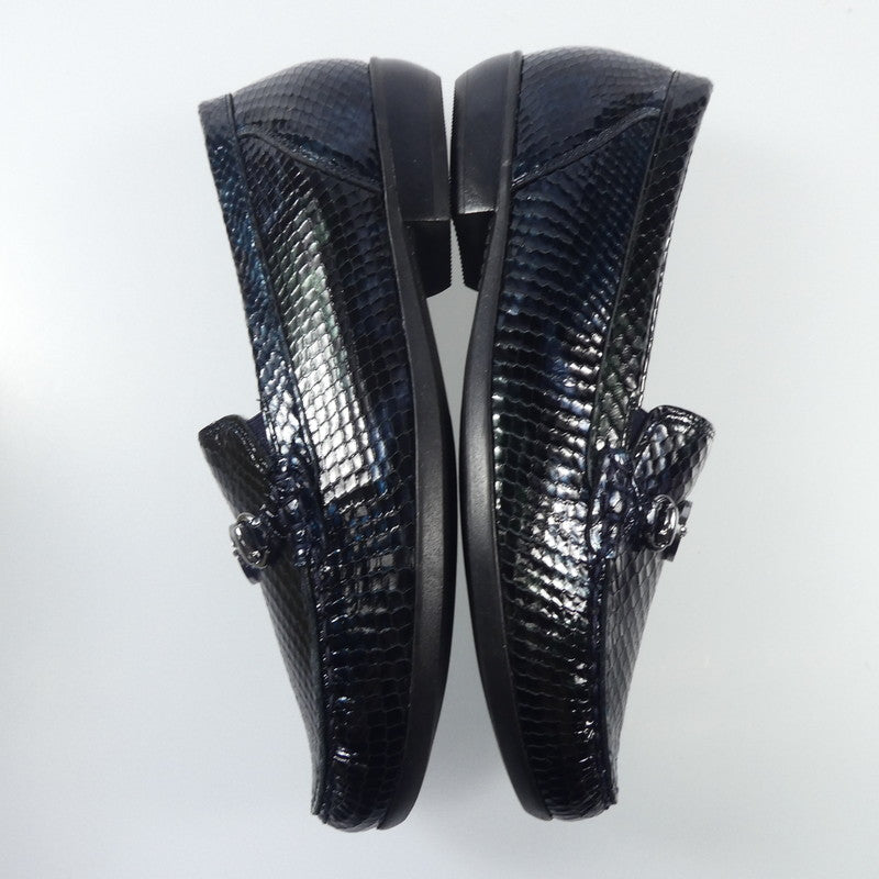 【中古】 TAGO SCHWARZ ローファー 437505 ネイビー 24cm